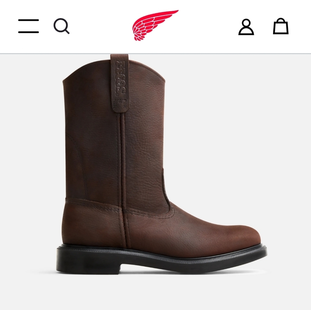 Men's Redwing Supersole 11" Soft Toe Pull On Work Boots